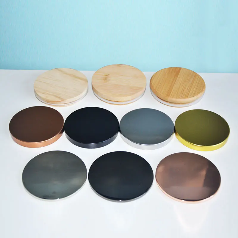 candle jar lid metal in stock with different colors and sizes
