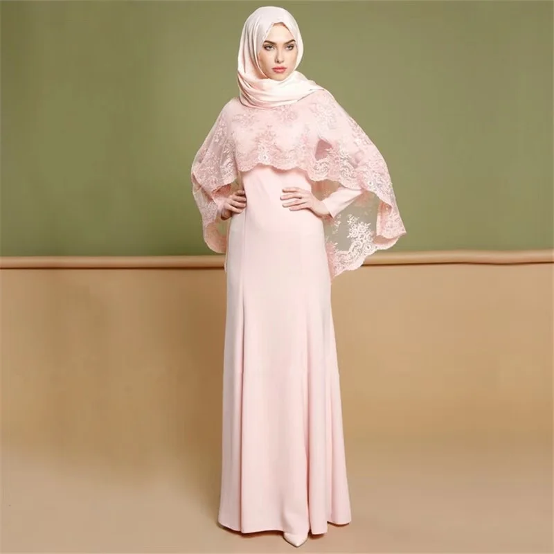 
2021 Dubai & Muslims fashion hot sale embroidered high quality long dress arab style women evening party robe 