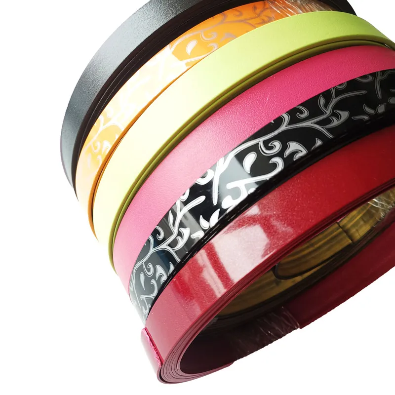 China Manufacturer White With Textured Desk Paper Wood Edge Tape Band PVC Edge Banding For Furniture