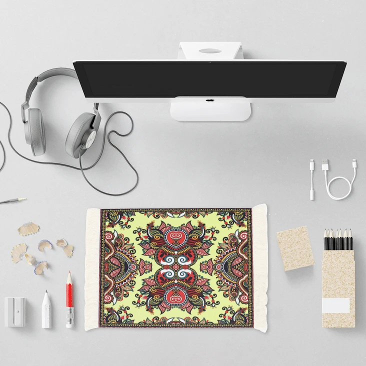 Custom Eco-friendly Persian Style oriental Woven Carpet Decor Mouse Pad