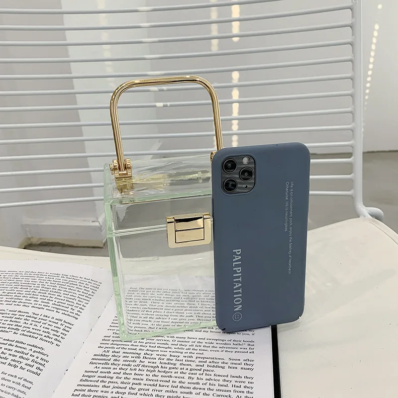  New Arrival Transparent Women Party Clear Acrylic Box Evening Clutch Bag With