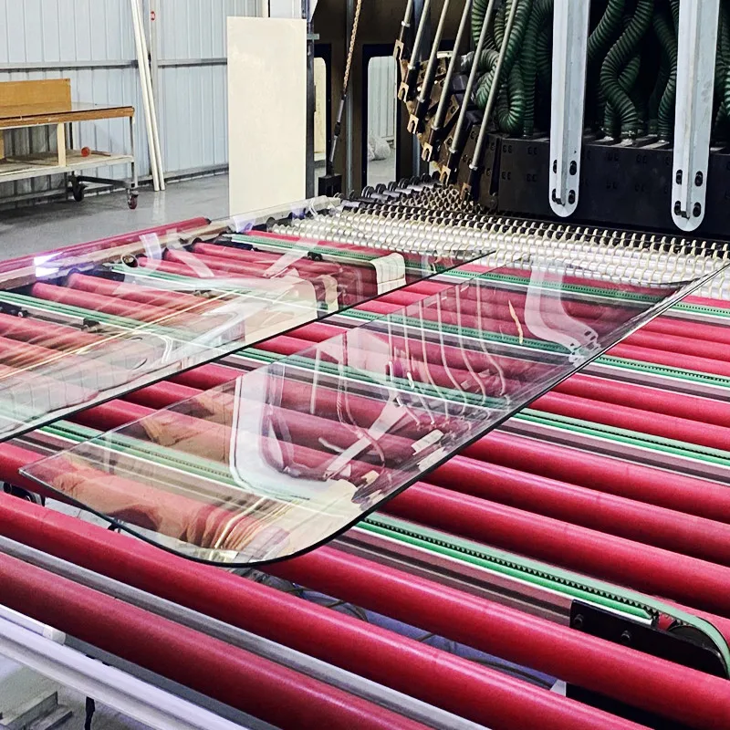 China custom big size curved tempered glass bent toughened  panels supplier Europe quality bent shower room glass