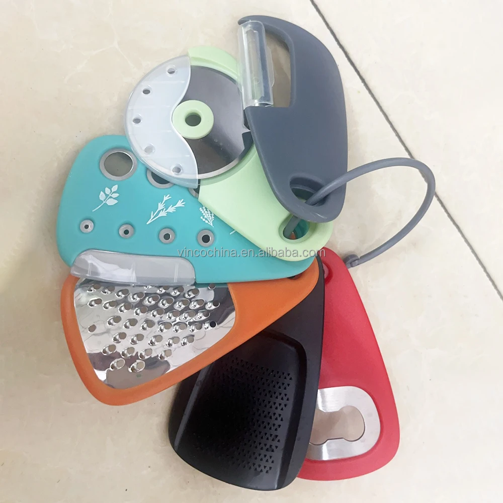 Набор кухонных гаджетов 6 терка для сыра нож пиццы открывалка бутылок Овощечистка чесночная мясорубка Стриппер травы