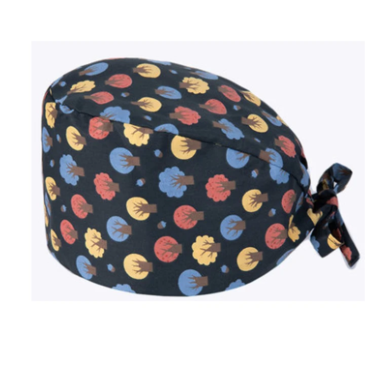 Comfortable nurses scrub cap unisex scrub cap with sweat bands