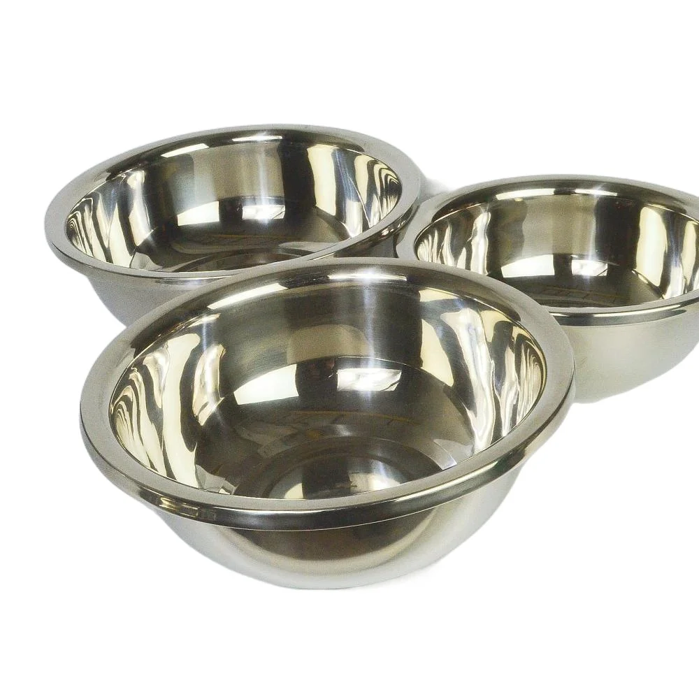 High quality full sizes stainless steel round shape salad bowl coated mixing bowl