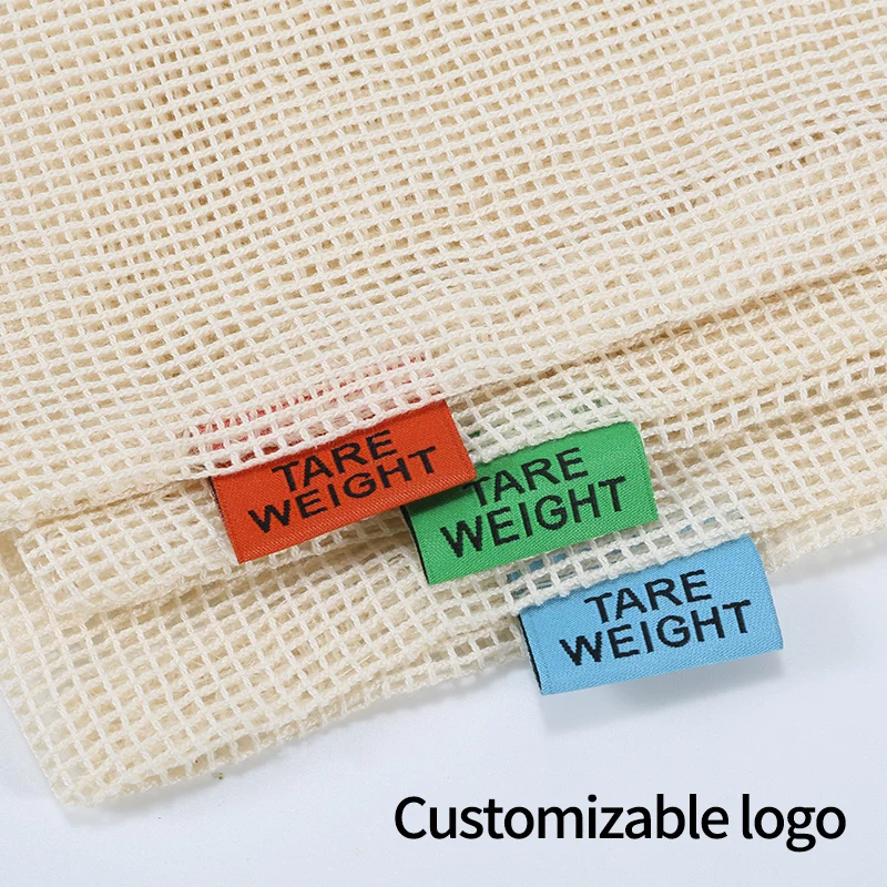 
Reliable quality eco friendly organic cotton mesh net bag Vegetable fruit drawstring bag 