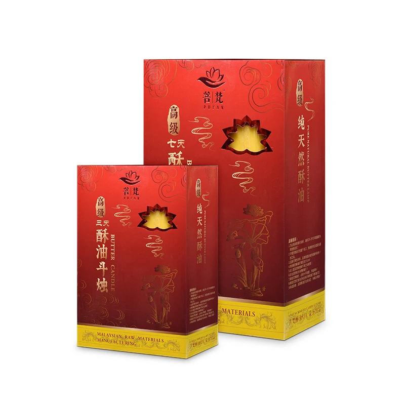 Cheap Price Buddhist  No Smoke Fragrant 3 Day Butter Pillar Candle for Buddha worship and religious activities