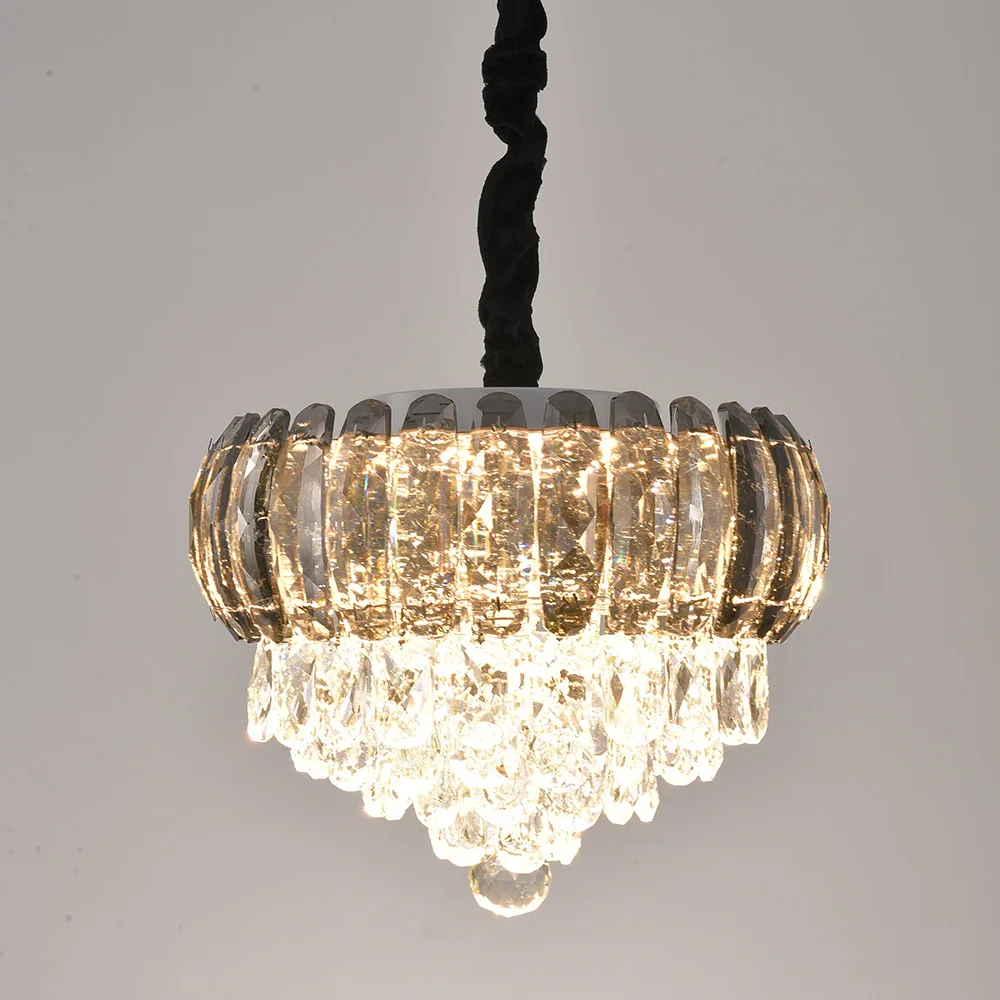 modern  hanging crystal chandelier  luxury Chinese crystal decorative chandelier for bedroom living room