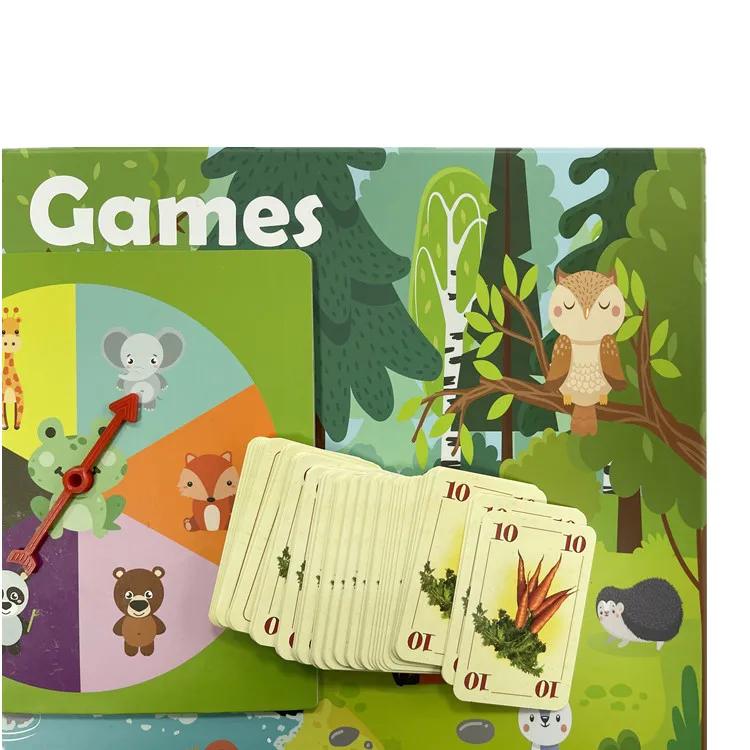 Custom Children kid card game Printing kids games toys board Board Games Meeple For Kids