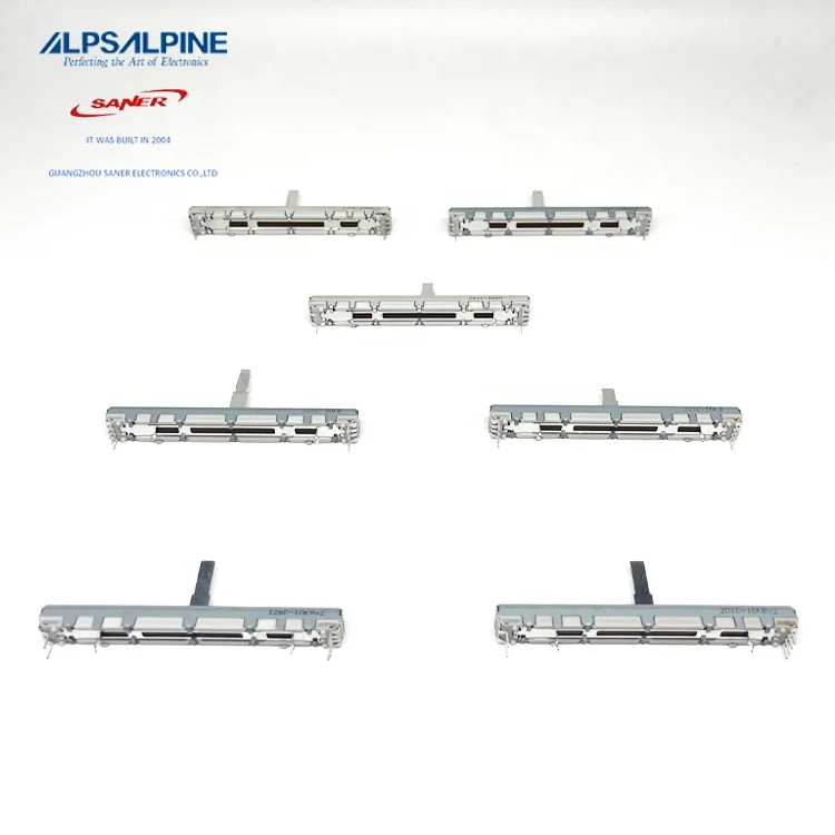 ALPS RS60 Series  Travel 45mm length 60mm 10K 20K 50K 10A 1B used for audio mixer yamaha Slide potentiometers fader