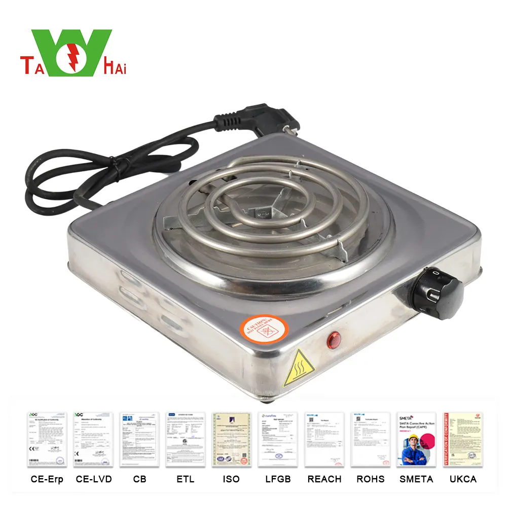 High quality durable stainless steel electric stove single hot plate burner 1000W electric stove