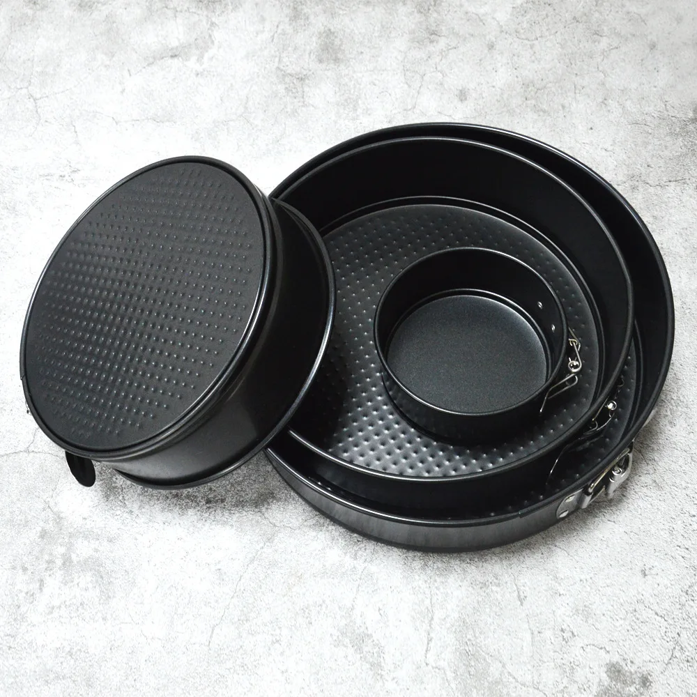 4/7/9/10 inch round lock live bottom baking pan non-stick mousse ring carbon steel pizza cake  home baking pan