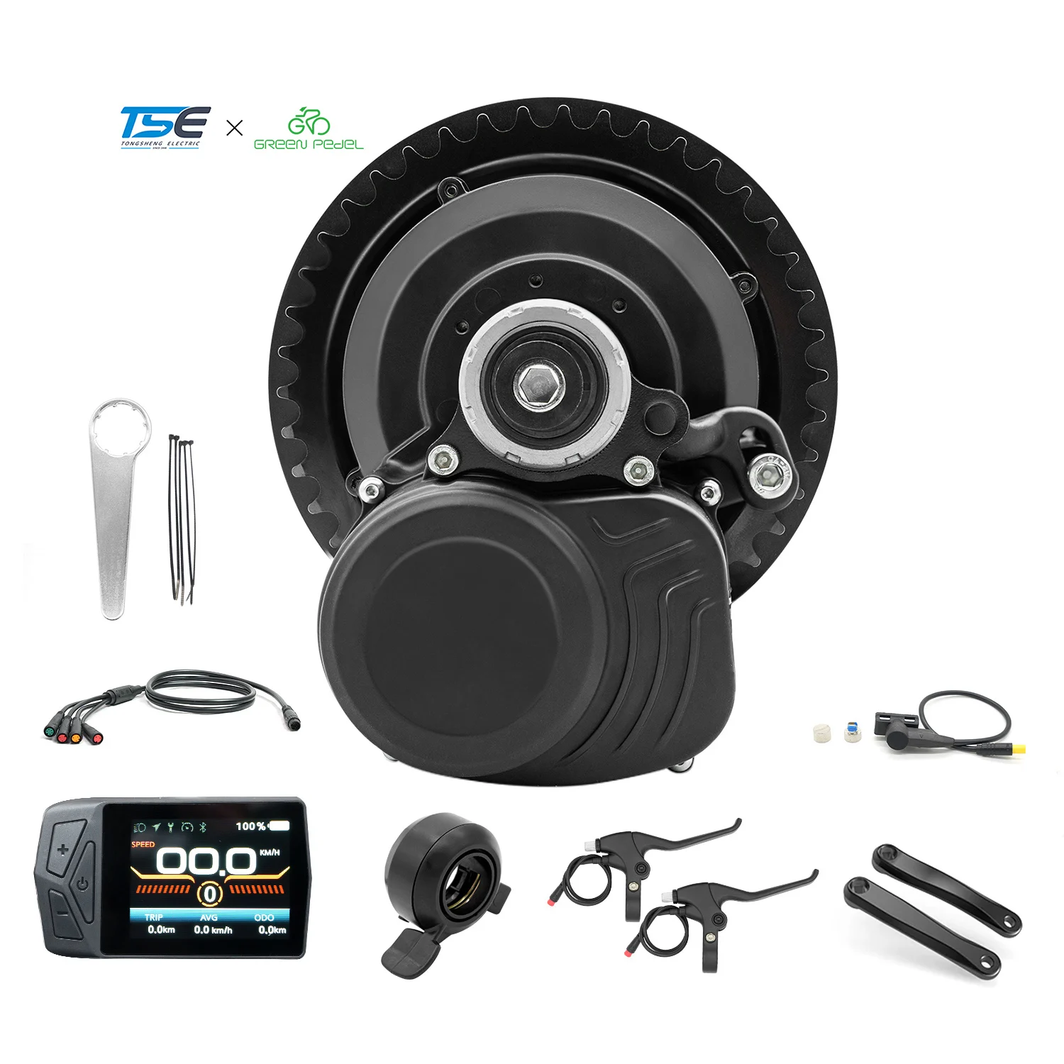 GreenPedel Find Dealers TSDZ2B 36v 350w Mid Drive Motor Kit TongSheng Fast Speed 250w Electric