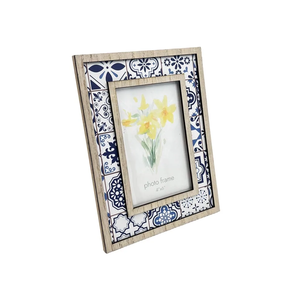 Wholesale Customized 4*4 MDF Wood Color Design Photo Picture Frame for Gift Tabletop Home Decorative Office Bedroom