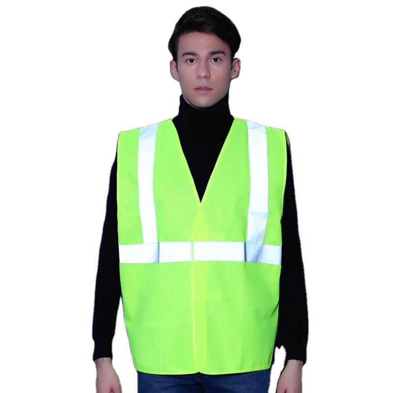 Custom High Visibility Safety Reflective Vest Construction Hi Viz Work Shirts with Pocket Sleeveless T-Shirts for Men