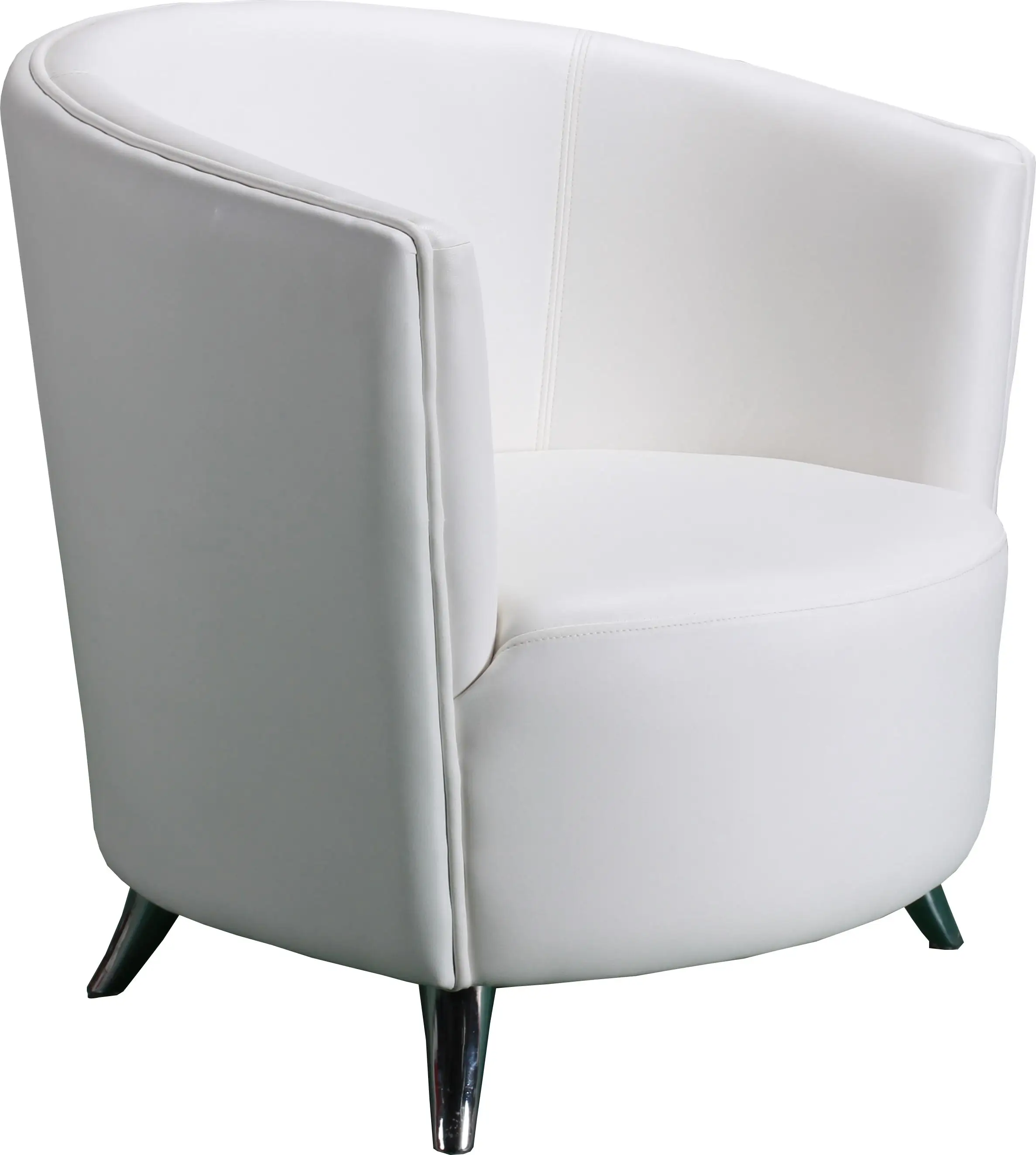 Top selling relaxing sofa chair wooden frame chromed leg tub chair