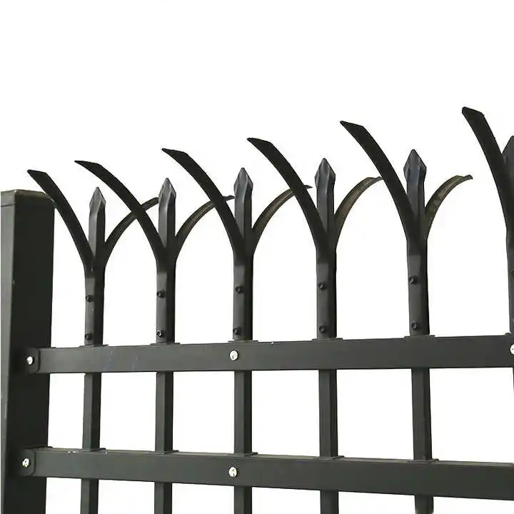 Premium quality shaped powder coated metal trellis ornamental steel metal garden fencing railing panels