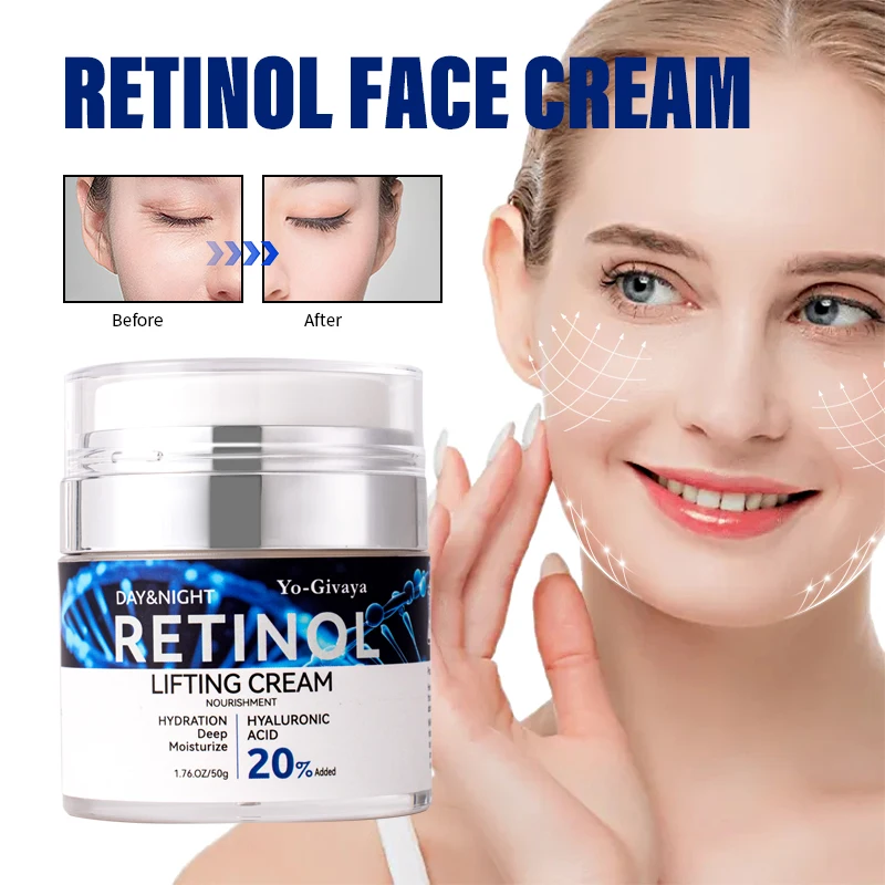 Vitamin A Anti Aging Moisturizer for Face and Neck,Wrinkle, Retinol Complex Hydrating Day & Night Reduce Fine Lines