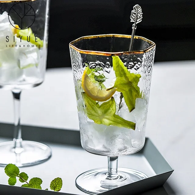 Customized Multi-Edge Transparent Short Red Wine Glass 1742