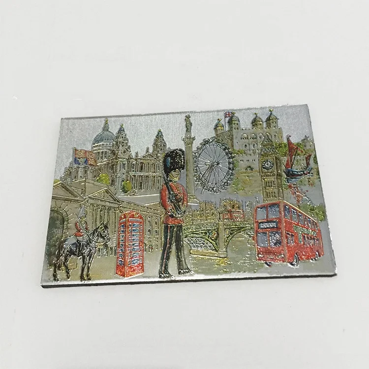 Metal Foil Fridge Magnet Price Customised Travel Promotional Souvenir Magnets for Fridge