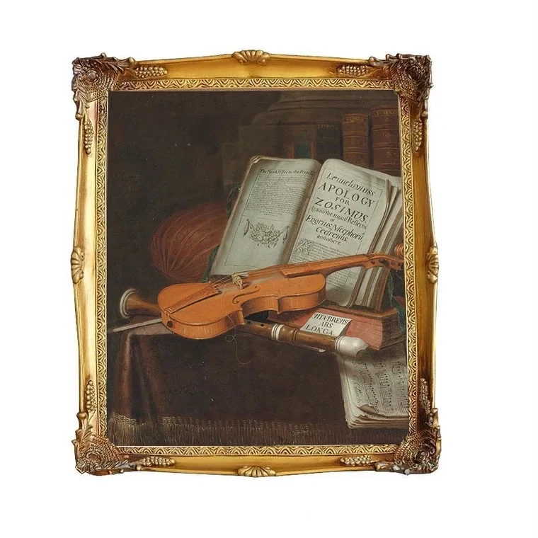 Creative vintage photo frame small picture frame with flower cane for tabletop decoration