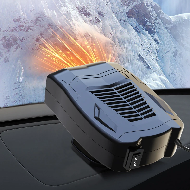 High Quality Custom 12v 24v 360 Degree Black Car Radiator Electric Heater Fan Car Heating Fan