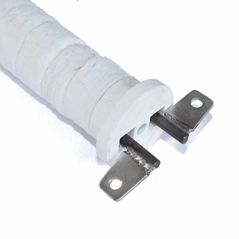 High temperature radiant tube heater with ceramic frame for industrial furnace