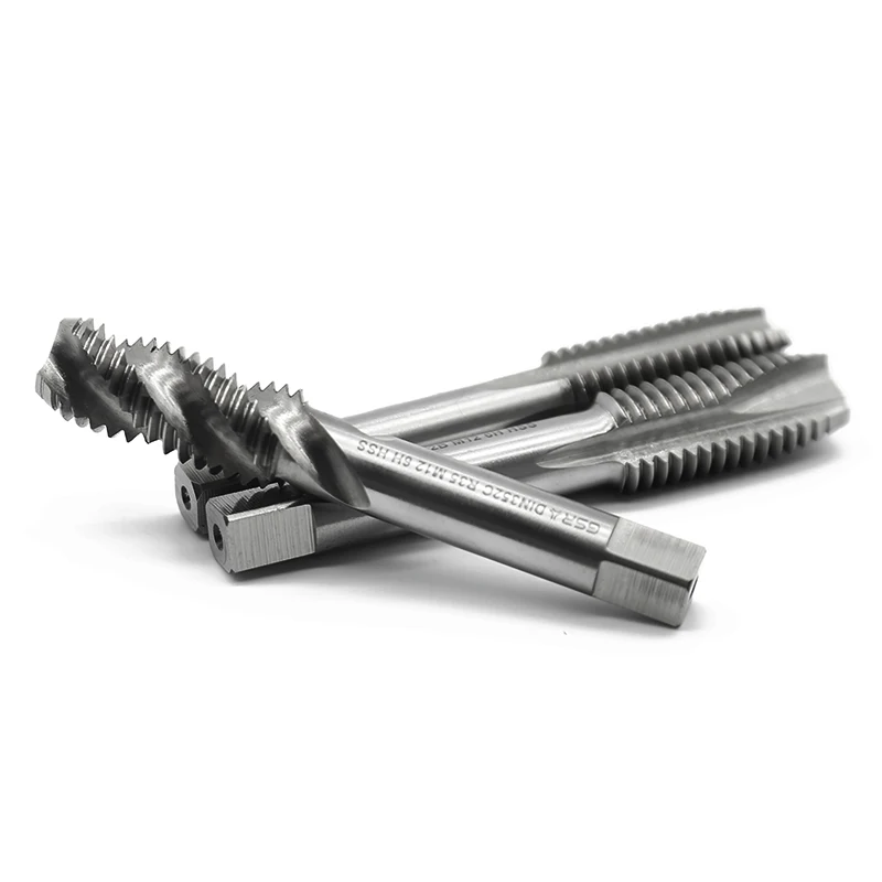 High Quality Customized HSS DIN352 Short Machine Taps Spiral Point Straight Fluted Screw Taps Set for Threads Cutting Tools