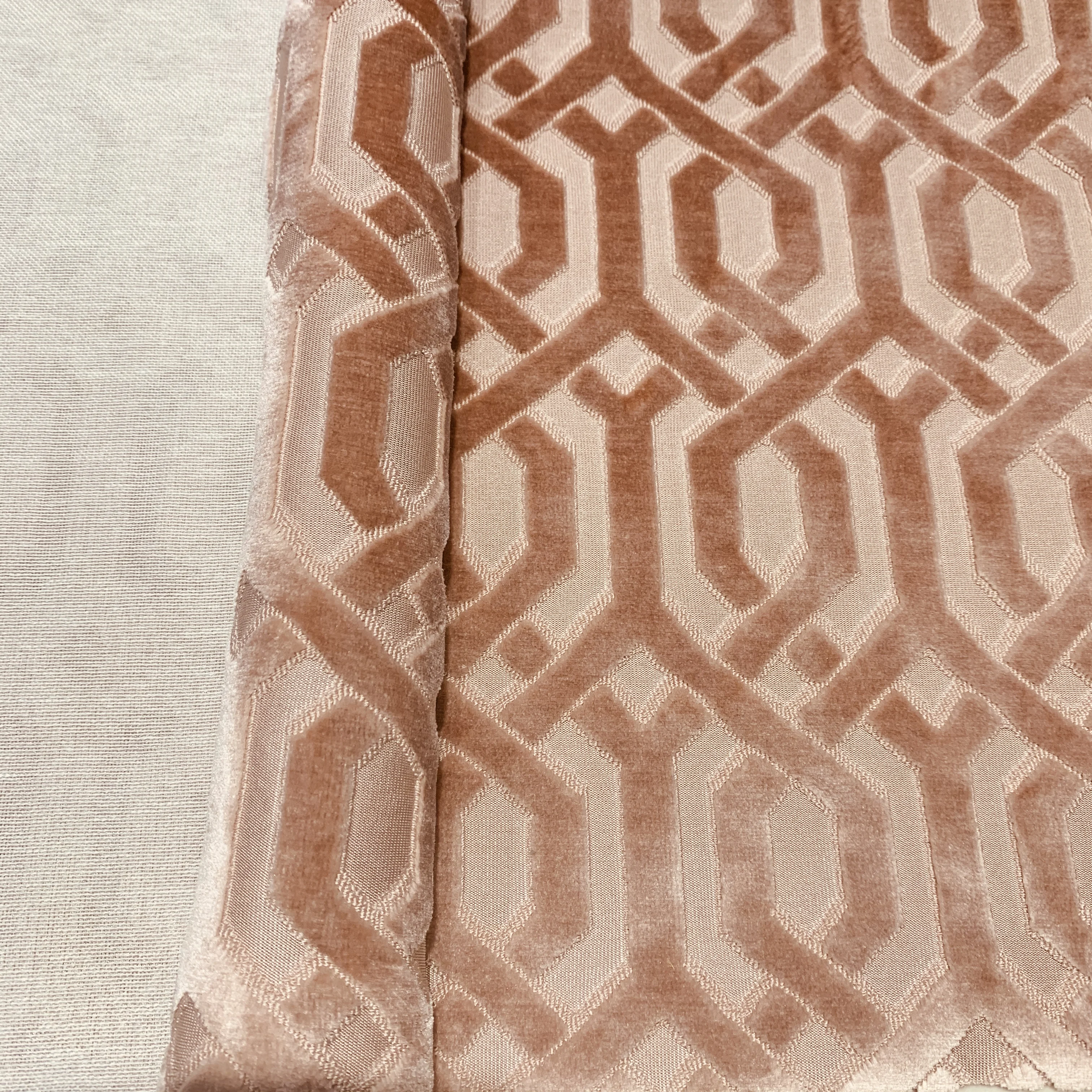 JES Jacquard Knitted 100% Polyester Velvet Sofa Chair Cushion Cover Fabric