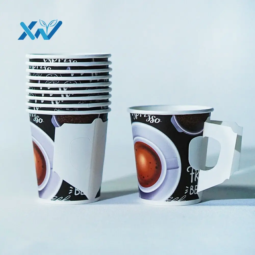 Wholesale Takeaway Cup Disposable Double Layer Corrugated Cold Drink Paper Cup disposable paper cup