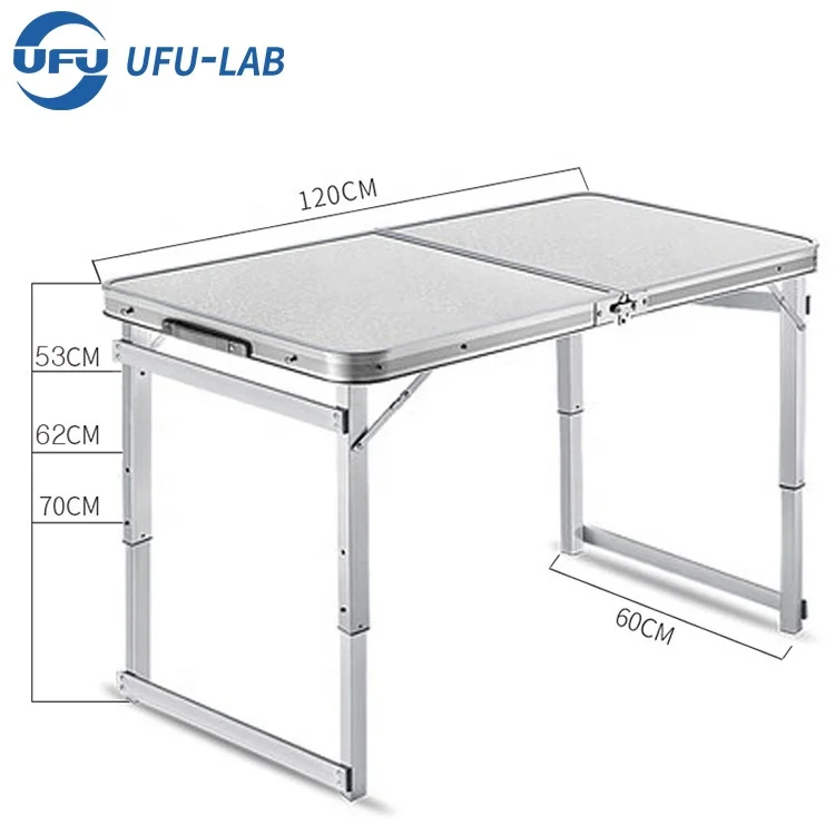 UFU Outdoor Folding Chairs And Table Set With High Density Fireproof Board And Aluminum Alloy Double Pole Support