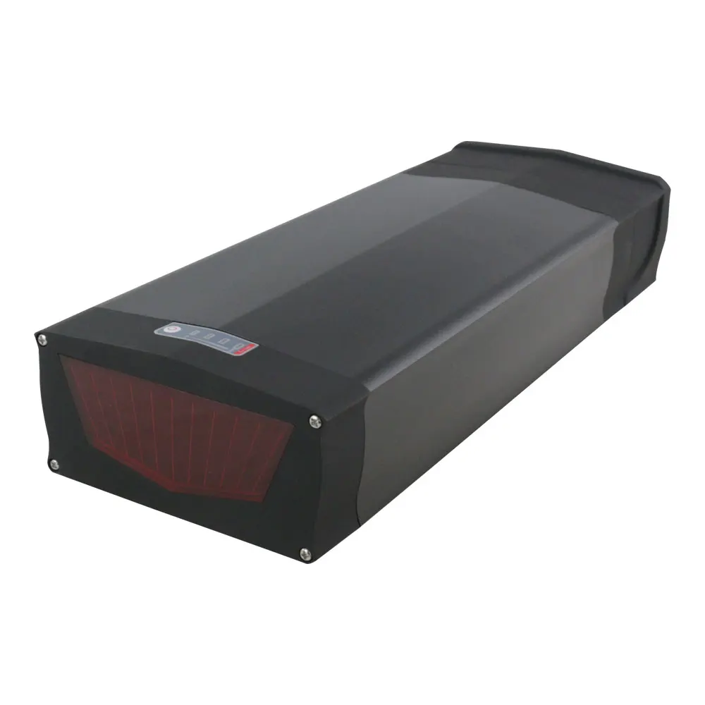 48V 25.6AH Pana Cell Rear Carrier Case Lithium Battery with 5A Charger