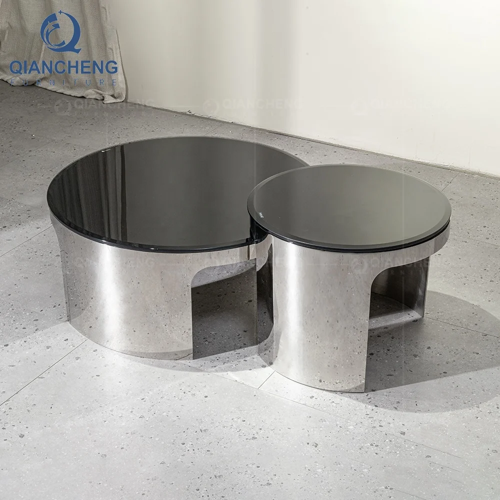 Роскошная мебель для гостиной, круглый журнальный столик с мраморной поверхностью