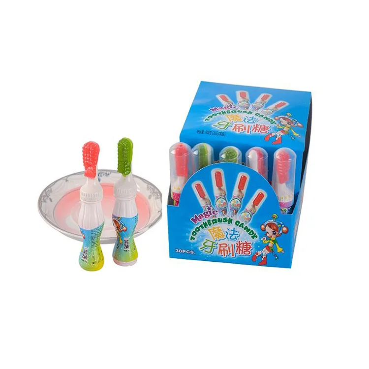 20g Toothbrush shape 2-in-1 jam with lollipop