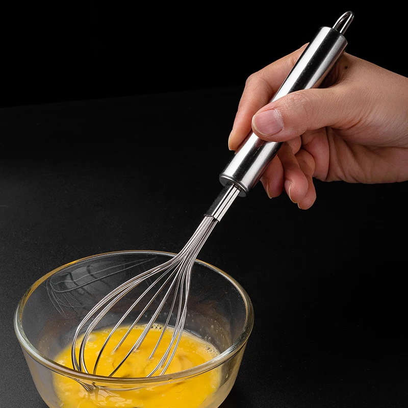 Hot Selling Semi-automatic Egg Beater Kitchen Utensils Stainless Steel Egg Mixer Egg Whisk Home and Kitchen Gadgets