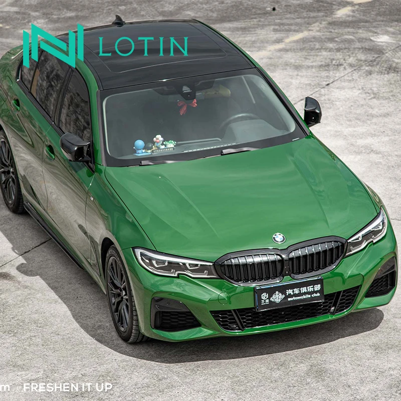 Factory Price Vinyl Sticker Self Adhesive Acid Green PVC Car Vinyl Wrap Wrapping Film 1.52*18m