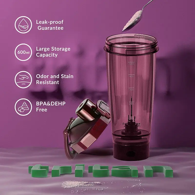 TEDI Customization Color Tumbler Bpa Free Vibrating plastic water bottles Protein Gym Sport Shaker Water Bottles To Drink