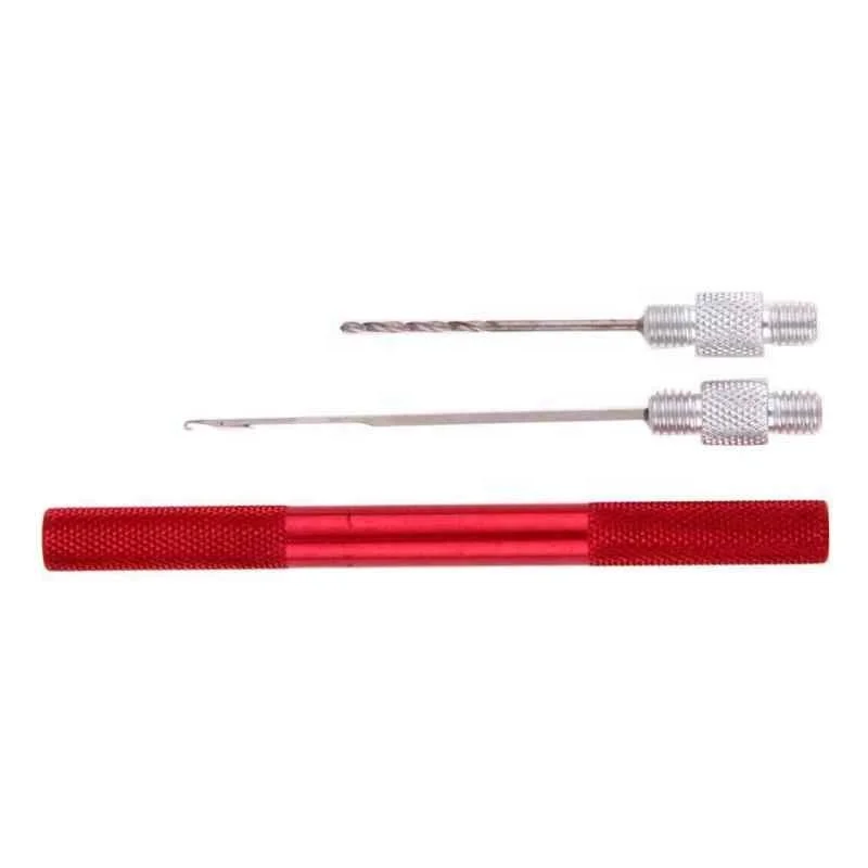 Carp Fishing Rigging Bait Needle Kit Tool Set Bait Boilie Drill Stringer Needle with Nonslip Aluminum Alloy Handle Tackle