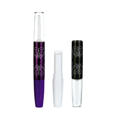 Двухсторонний косметический контейнер для блеска для губ, тюбик для бальзама для губ, многофункциональный контейнер для помады, косметическая пластиковая упаковка 2 в 1