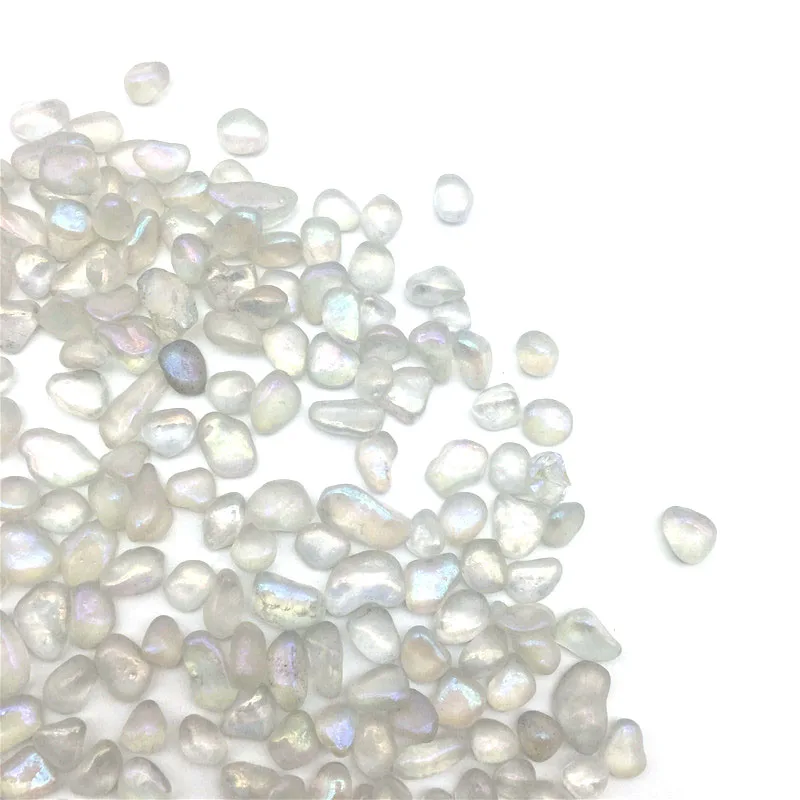 Wholesale Angel Aura Moonstone Quartz Gravel Crystals Tumbled Stone for Home Decoration
