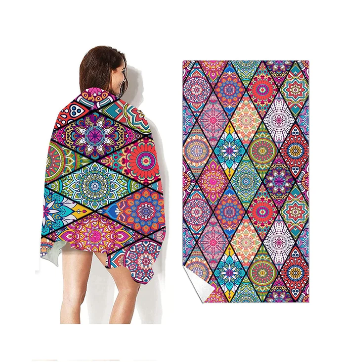 Тонкое легкое быстросохнущее полотенце из микрофибры без песка для кемпинга, производство полотенец для пляжа