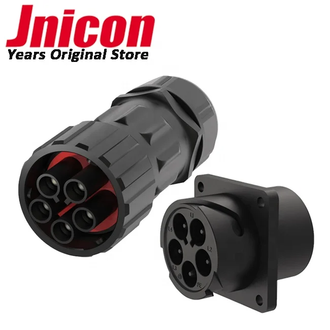 Jnicon M40 bayonent 5Pin Waterproof Circular Connector With Crimping Terminals