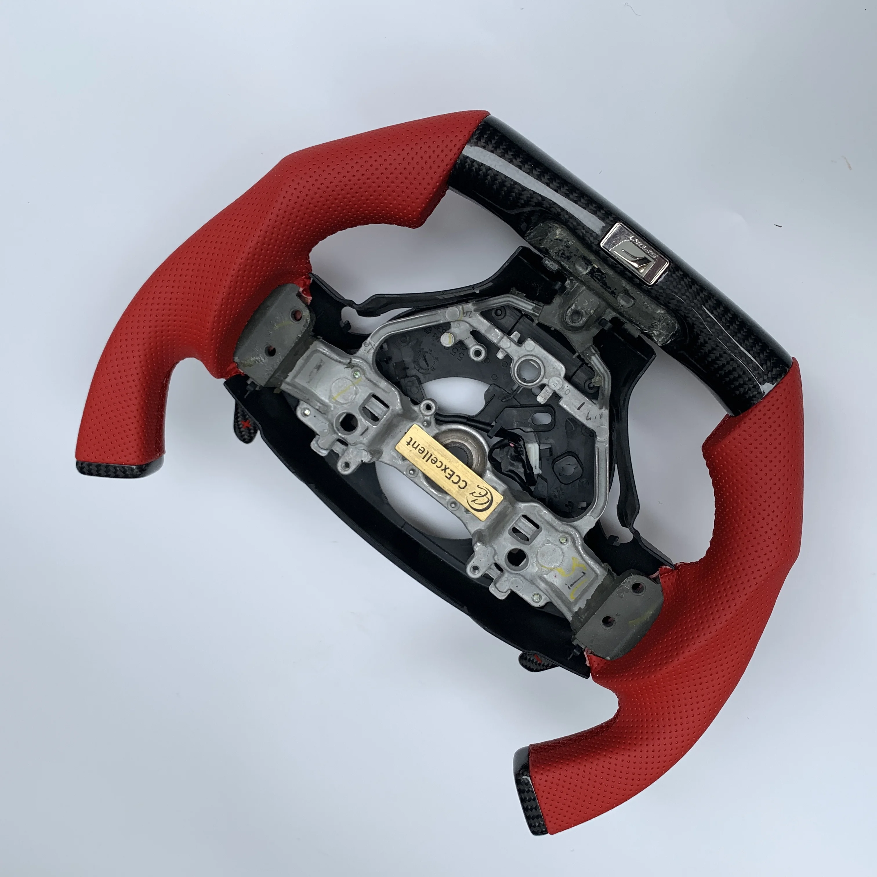 CCExcellent Factory price with gloss carbon fiber red perforated  F1 shape for Lexus is250 carbon fiber steering wheel