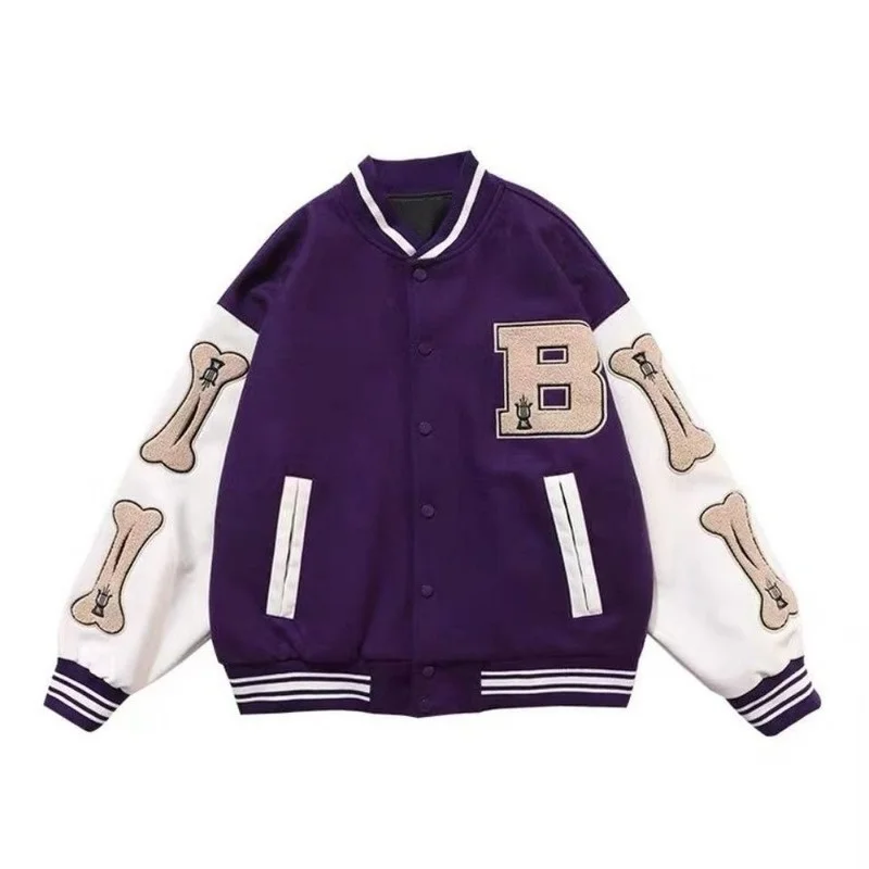 Factory Cheap Price Letter Embroidery Baseball Jacket Man Custom Mens Varsity Jacket With Leather Sleeves