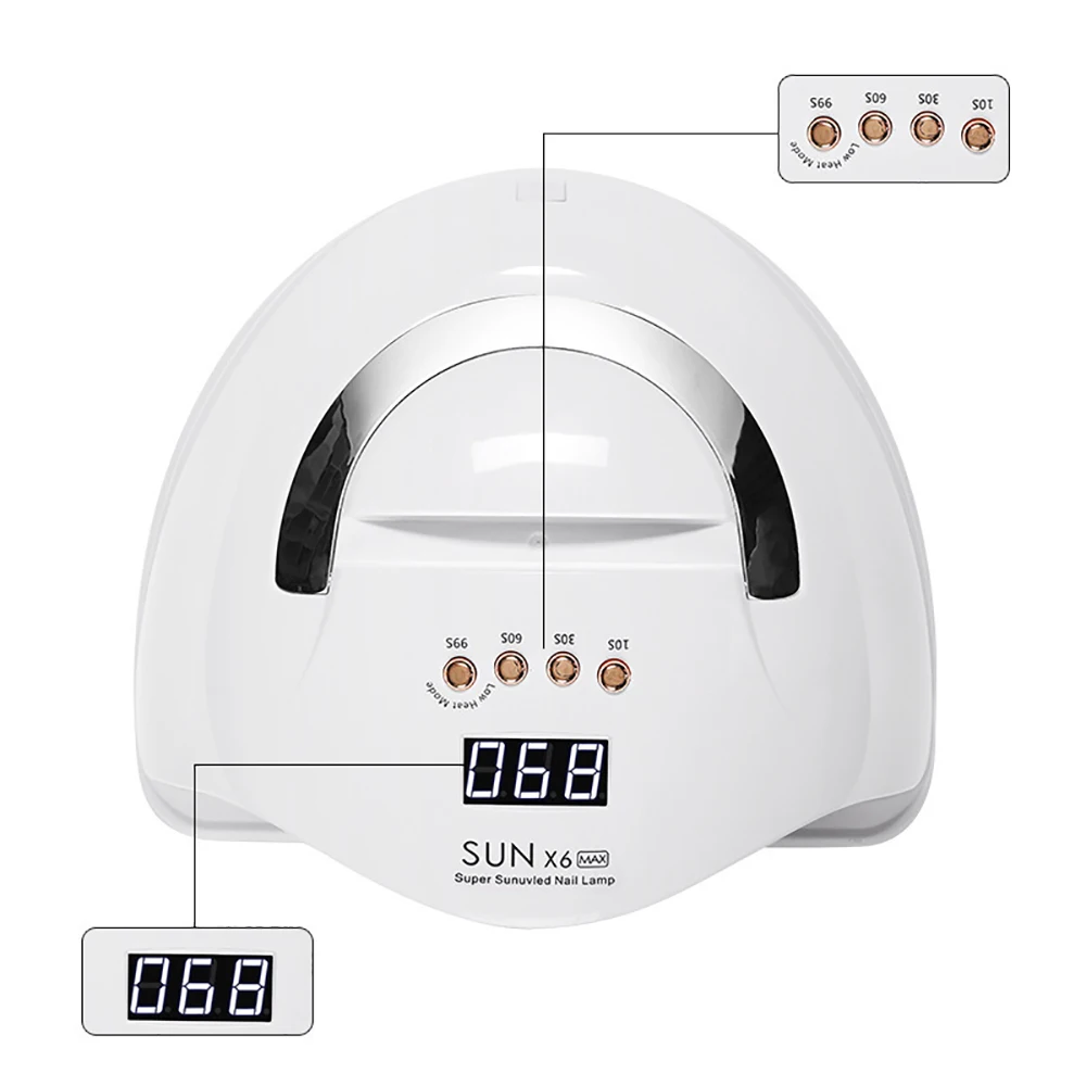 2023 New SUN X6 Max UV LED Nail Lamp Quick dry Non-black Hand Nail Lamp Nail salon with mobile stand