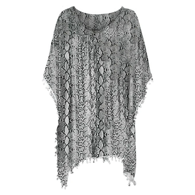 Высококачественная юбка с винтажным принтом, пикантная Свободная Женская одежда, Пляжное Платье с кисточками