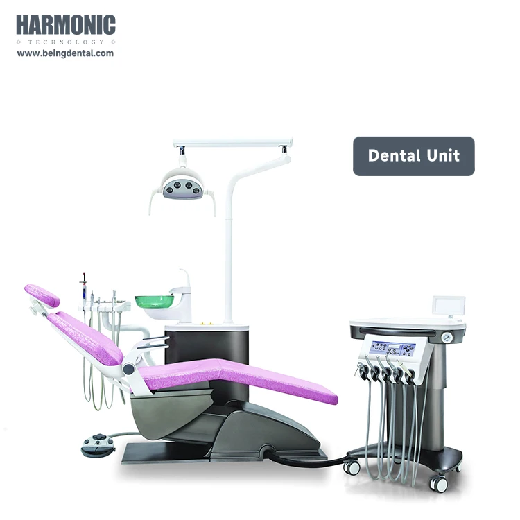 Promotion dental chair and dental unit full set with woodpecker N2 scaler handpiece compressor intraoral camera,curing light