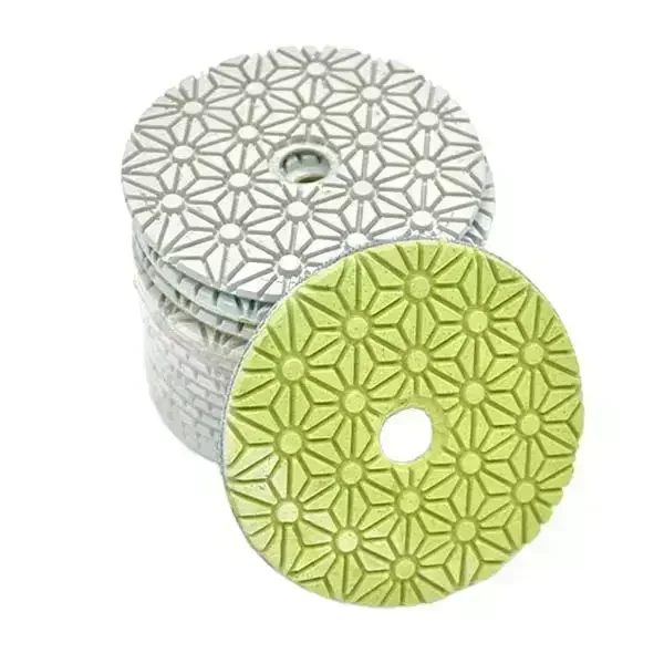 Factory hot sale Flexible Resin Bond Grinding Sanding Disc Abrasives 3 Step Diamond Polishing Pads for Granite Marble