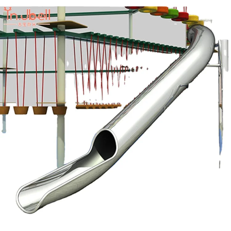 Factory Custom New Style Big Double Outdoor Stainless Steel Drawer Slide For Extreme Adventure Water Playground Slide