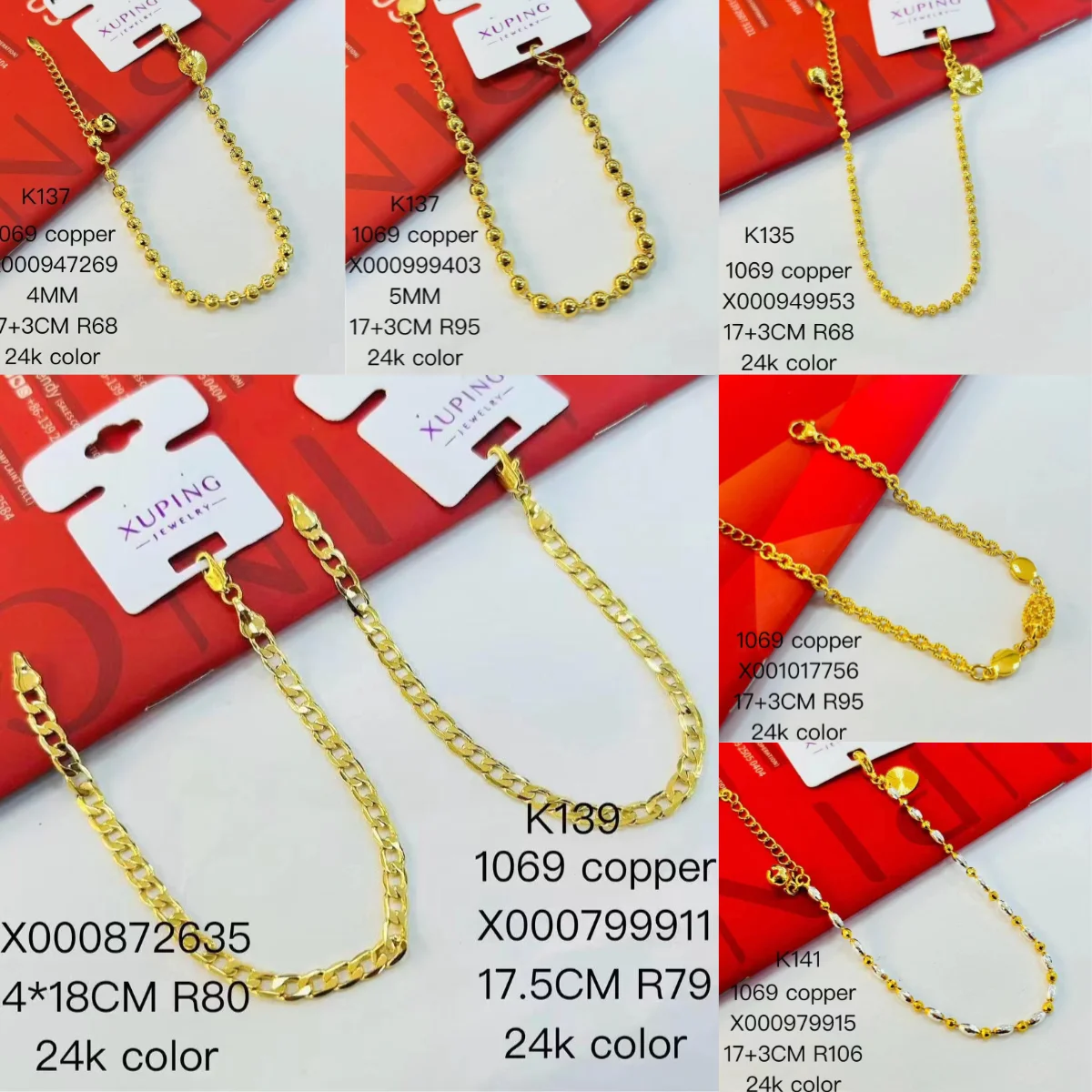 Lasted XUPING Jewelry Professional Manufacturers Bracelets Trendy 24K Gold Plated Gorgeous Anklet Bracelet Fashion Jewelry